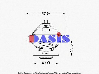 AKS DASIS 751874n -  Термостат, охлаждающая жидкость